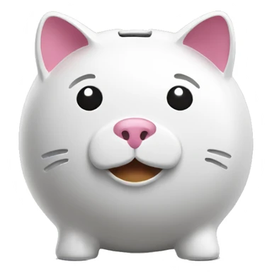 cat piggy bank sticker