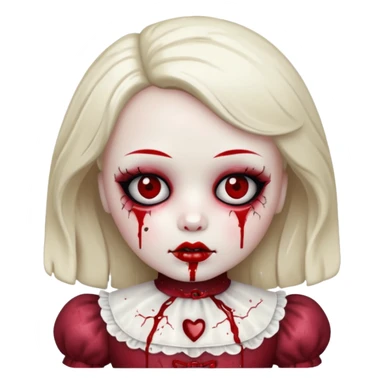 Glitter sweet horror doll sticker