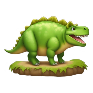Dinosaures sur un cochon sticker