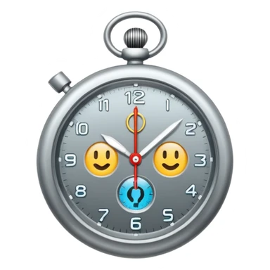 reloj con simbolo de interrogacion sticker