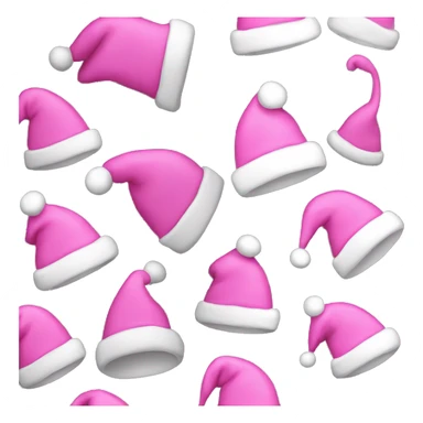 pink santa hat sticker