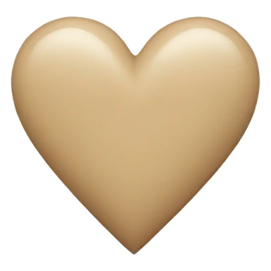 Beige heart  sticker