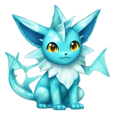 Kawaii Gorgeous Beautiful Shiny Sparkly Vaporeon-Glaceon-Pokémon full body sticker