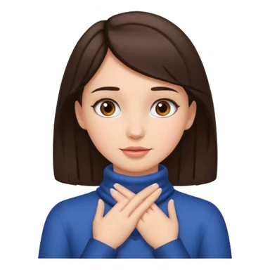 brunette girl with hands around her neck sticker