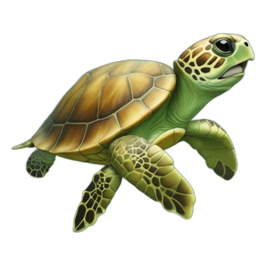 tortue dans l’eau sticker