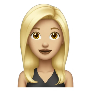 blond woman wearing just high heels sticker