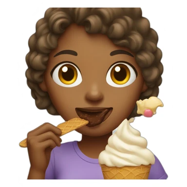 Women eating ice cream sticker