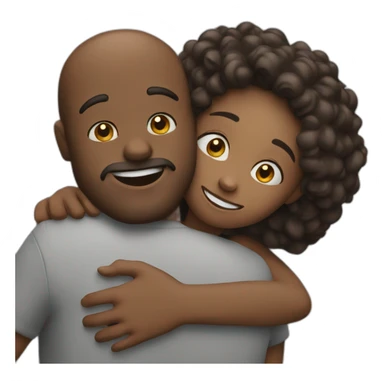 a man and woman hugging each other sticker