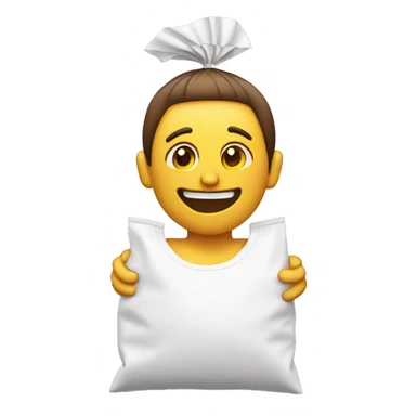 Crazy smile W bag of baking soda sticker