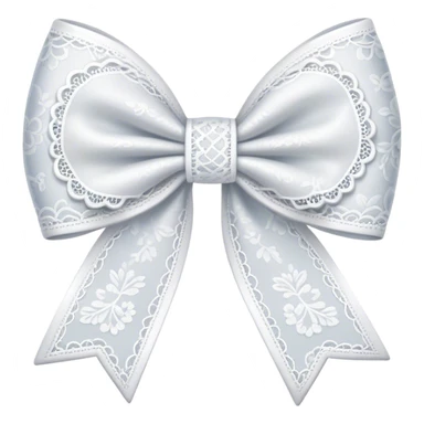 A cute lacy bow sticker
