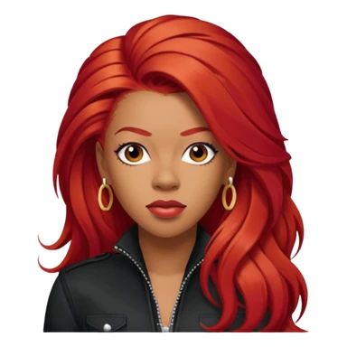 Keyshia Cole with long red hair sticker