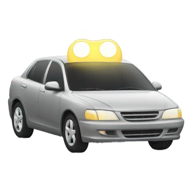 car with blinking light sticker