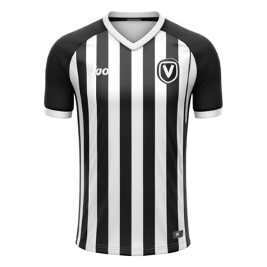 maillot football rayures noir sans numéro ni logo sticker