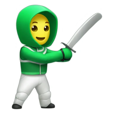 green fencing sticker