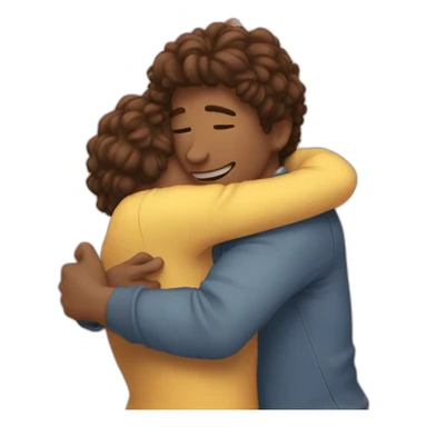 Best friend hugging sticker