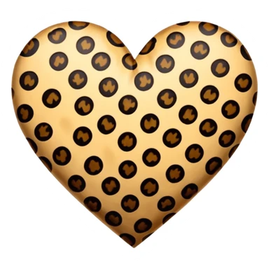 realistic leopard print heart sticker