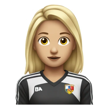 Soccer goalkeeper blond girl sticker