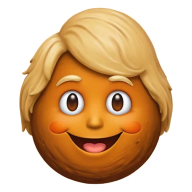 the poop emogi, a pile of poop in trumps image   none of those are what i want  i want the poop emogi with trumps face renbdered in poop, with an orange cast, and his wig on top sticker