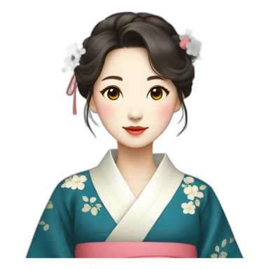 korean traditional dress , dress only sticker