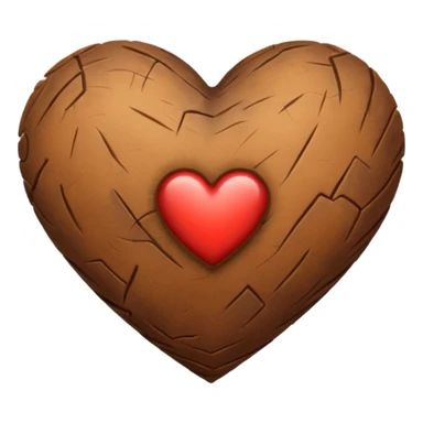 heart, natural earthy colours sticker