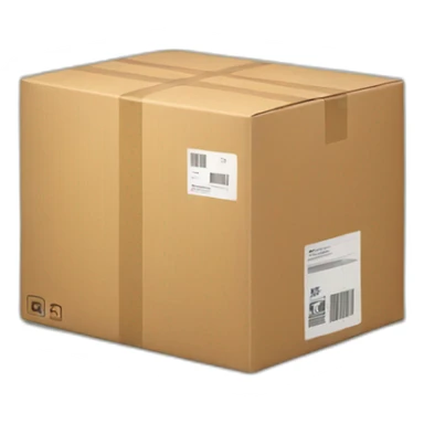 package with shipping arrow sticker