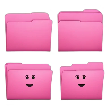 pink paper folders sticker