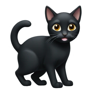 black cat with white paws  sticker