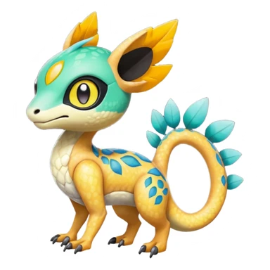 Meloetta-Agumon-Trico-Pokémon-Fakémon-fusion-hybrid-creature sticker