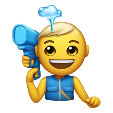 eat with water gun sticker