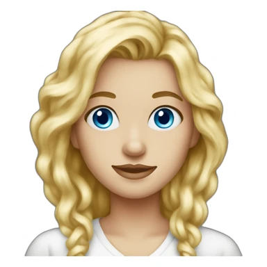 Blonde blue eyes artist painter sticker