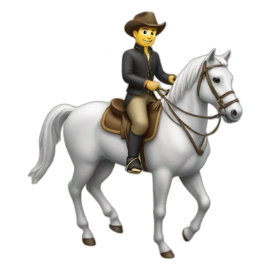 Homme sur cheval sticker