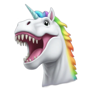 unicorn-tyrannosaurus-rainbow sticker