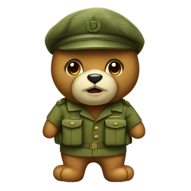 army bear with beret sticker