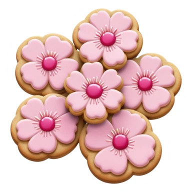 Cherry blossom shaped of a cookie sticker