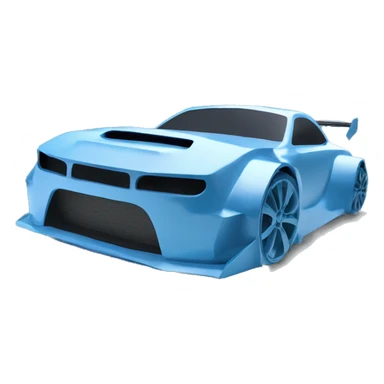 wide-body pearl-blue Cardstock Papercraft fr-s racecar sticker