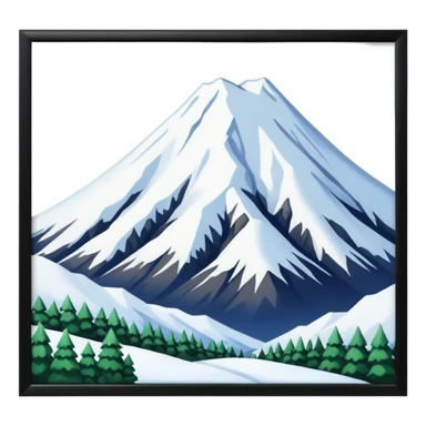 winter mountain tokyo sticker