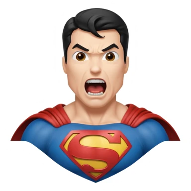 Superman the man of steel screaming  sticker