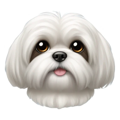 shih tzu white dog sticker