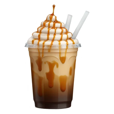 iced coffee with caramel drizzle  sticker