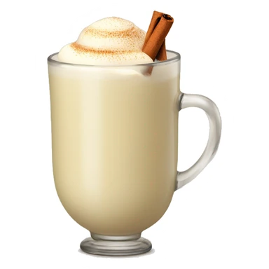 eggnog with cinnamon stick sticker