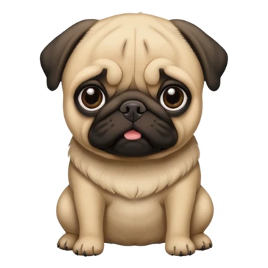 Full body pug sticker