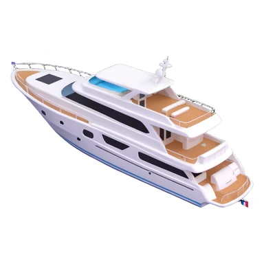 make a 70ft motor yacht facing to the right  sticker