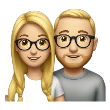 Mac Miller With a blond girl with glasses sticker