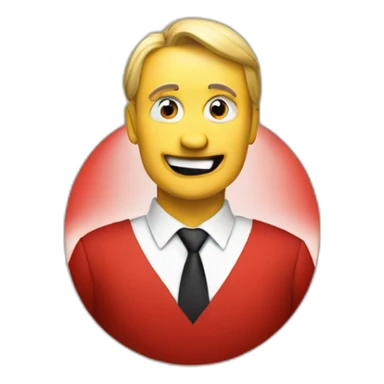 Red circle with diagonal line over politician talking sticker