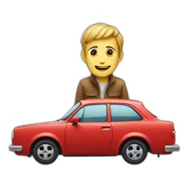 Homme sur une voiture sticker