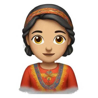 An Armenian girl in a national costume sticker