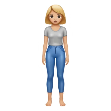 women looking sad after peeing pants  sticker