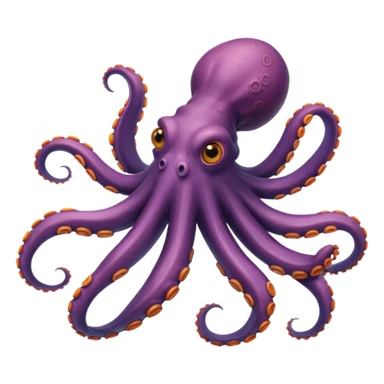 view from under an octopus, looking up at the octopus with tentacles spread sticker