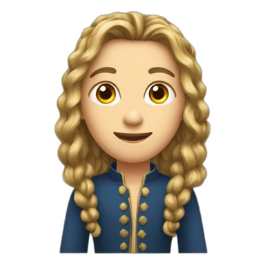 Tireuse de carte châtain cheveux longs sticker