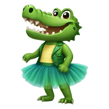 Crocodile with a tutu sticker
